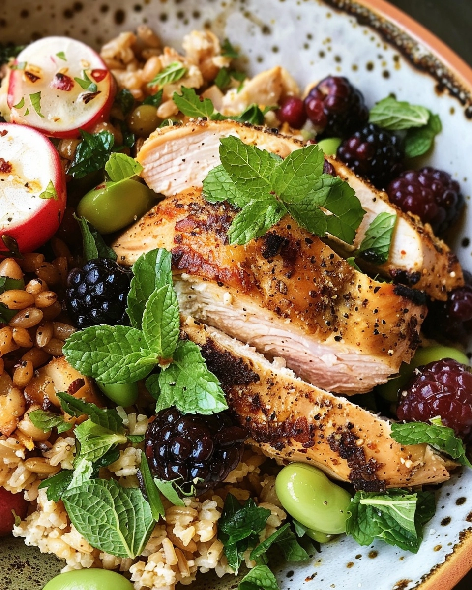 Chicken and Berry Grain Bowl Recipe - Recipe Image
