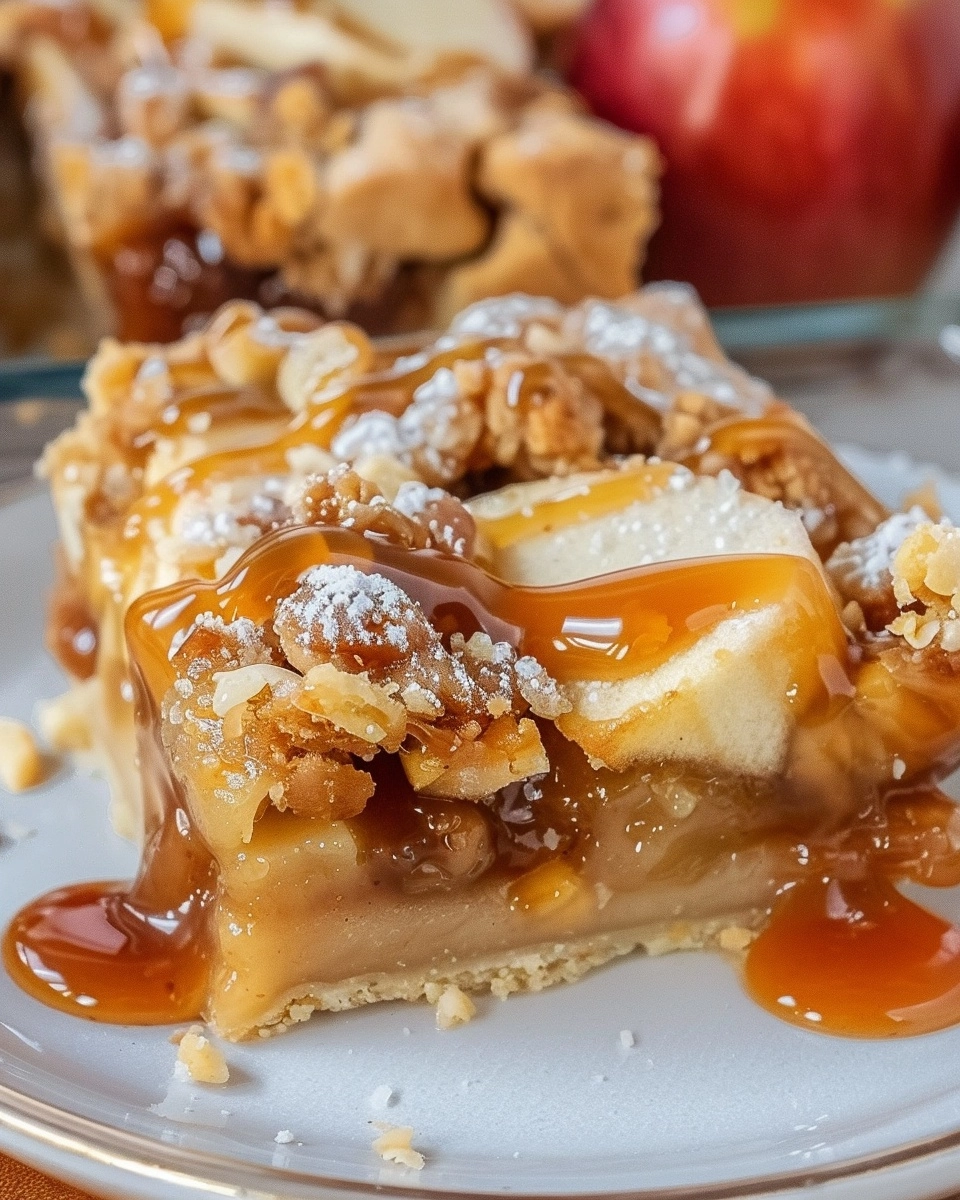Salted Caramel Apple Pie Bars Recipe - Recipe Image