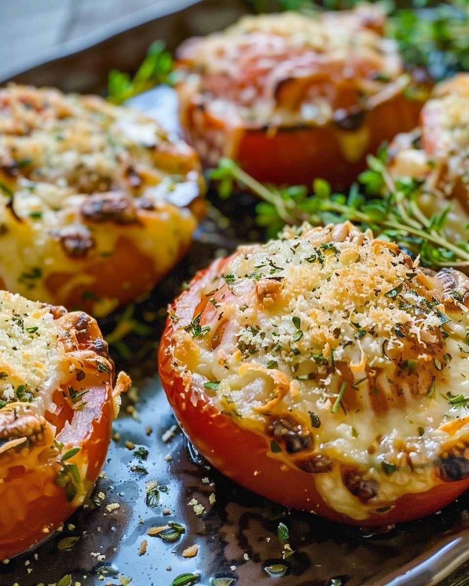 Cheesy Baked Tomatoes Recipe - Recipe Image