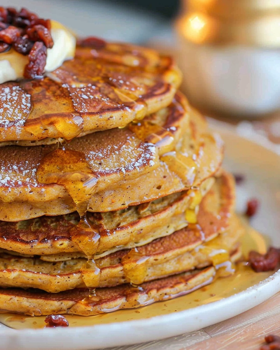 Pumpkin Oatmeal Pancakes Recipe - Recipe Image