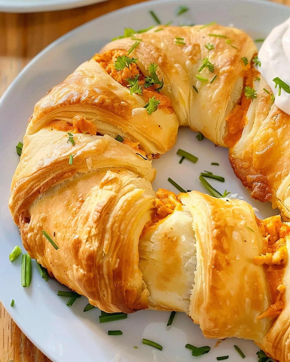Buffalo Chicken Crescent Ring Recipe - Recipe Image