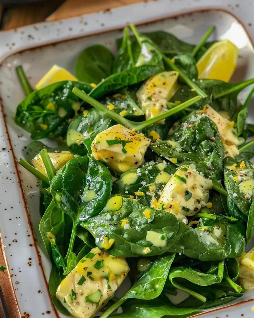 Spinach Salad with Lemon Dijon Dressing Recipe