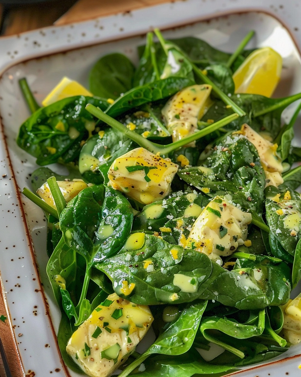 Spinach Salad with Lemon Dijon Dressing Recipe