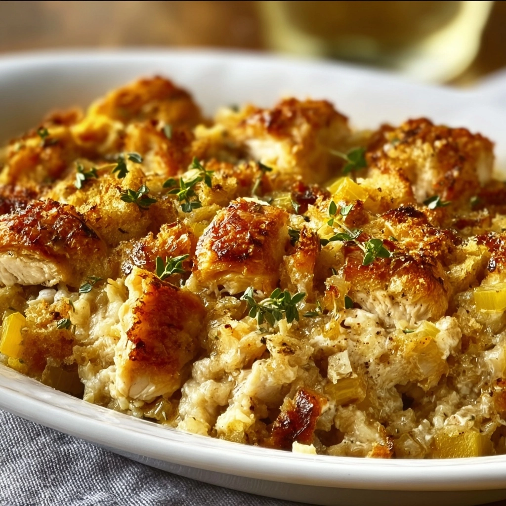 Dolly’s Chicken Stuffing Casserole Recipe - Recipe Image