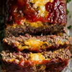 Cheddar Cheese Stuffed Meatloaf Recipe