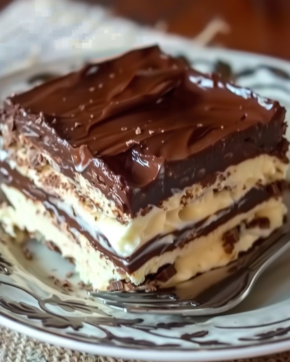 No-Bake Chocolate Éclair Cake Recipe - Recipe Image