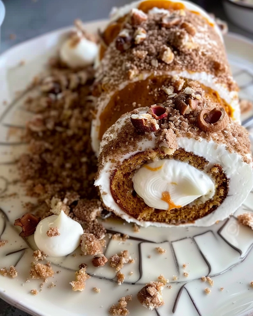 Homemade Pumpkin Roll Cake Recipe - Recipe Image