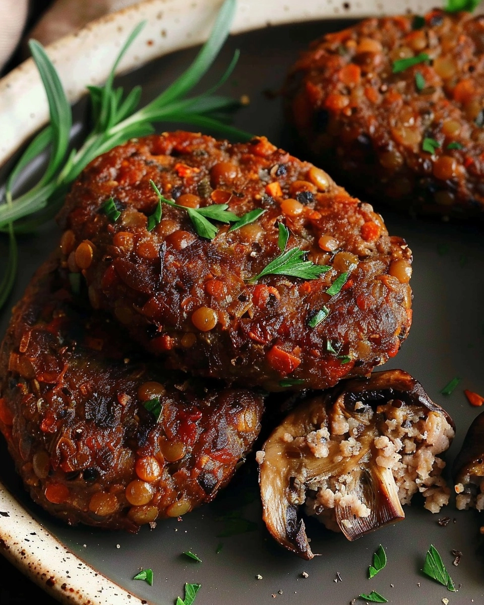 Mushroom Lentil Sausages Recipe - Recipe Image