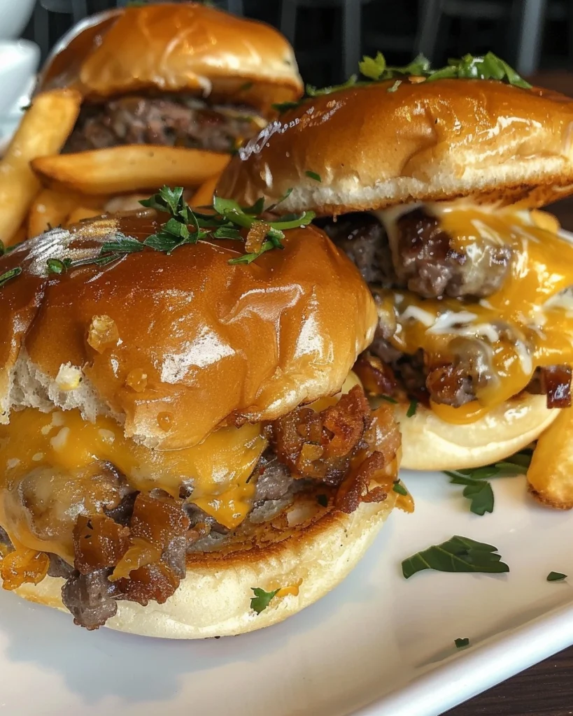 Double Cheese Fry Sliders Recipe