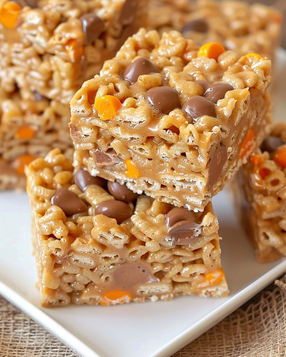 Loaded Peanut Butter Rice Krispies Squares Recipe - Recipe Image