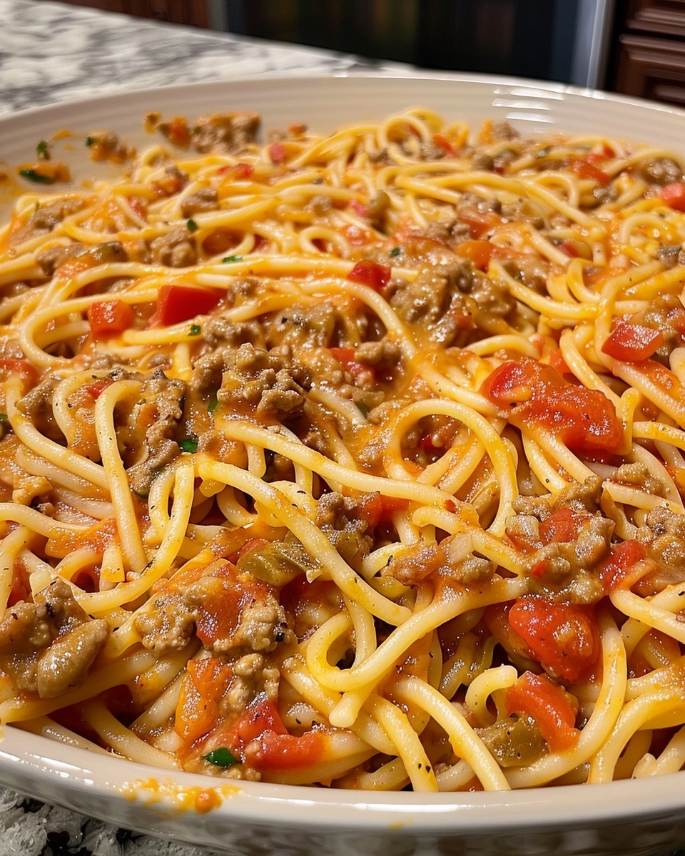 Rotel Spaghetti Recipe - Recipe Image