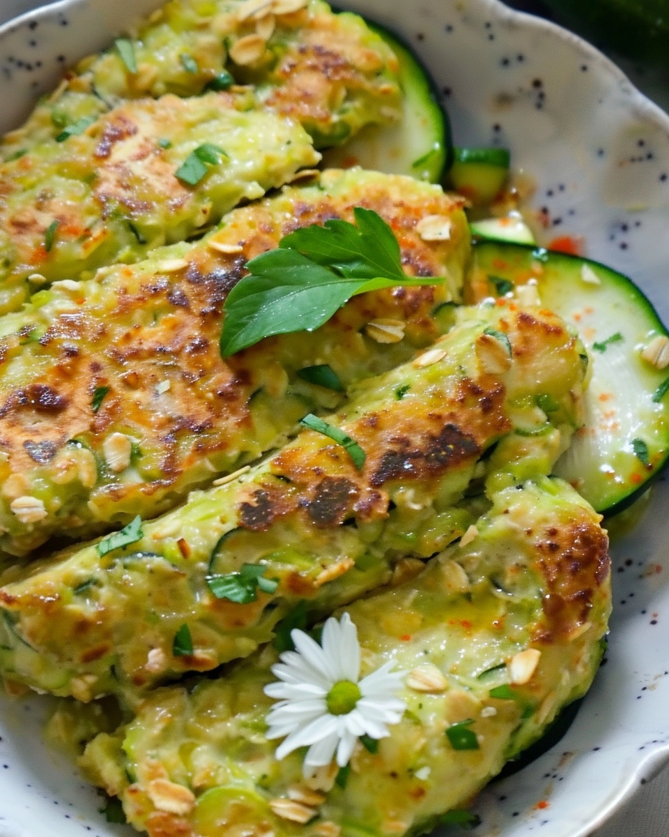 Healthy Zucchini Oatmeal Patties Recipe - Recipe Image