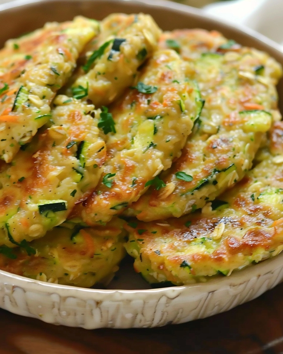 Healthy Zucchini Oatmeal Patties Recipe - Recipe Image