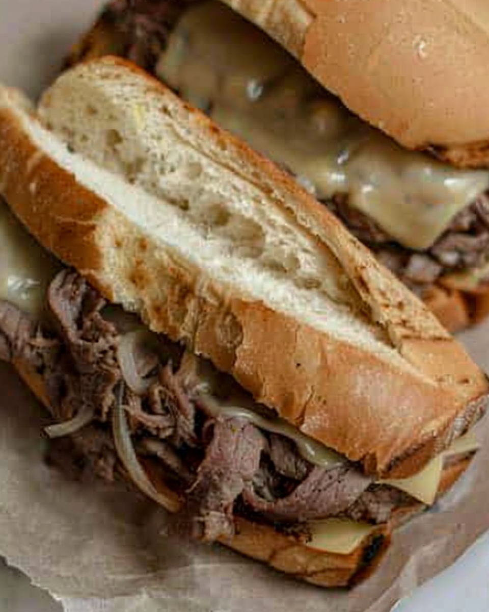 Crockpot French Dip Sandwiches Recipe - Recipe Image