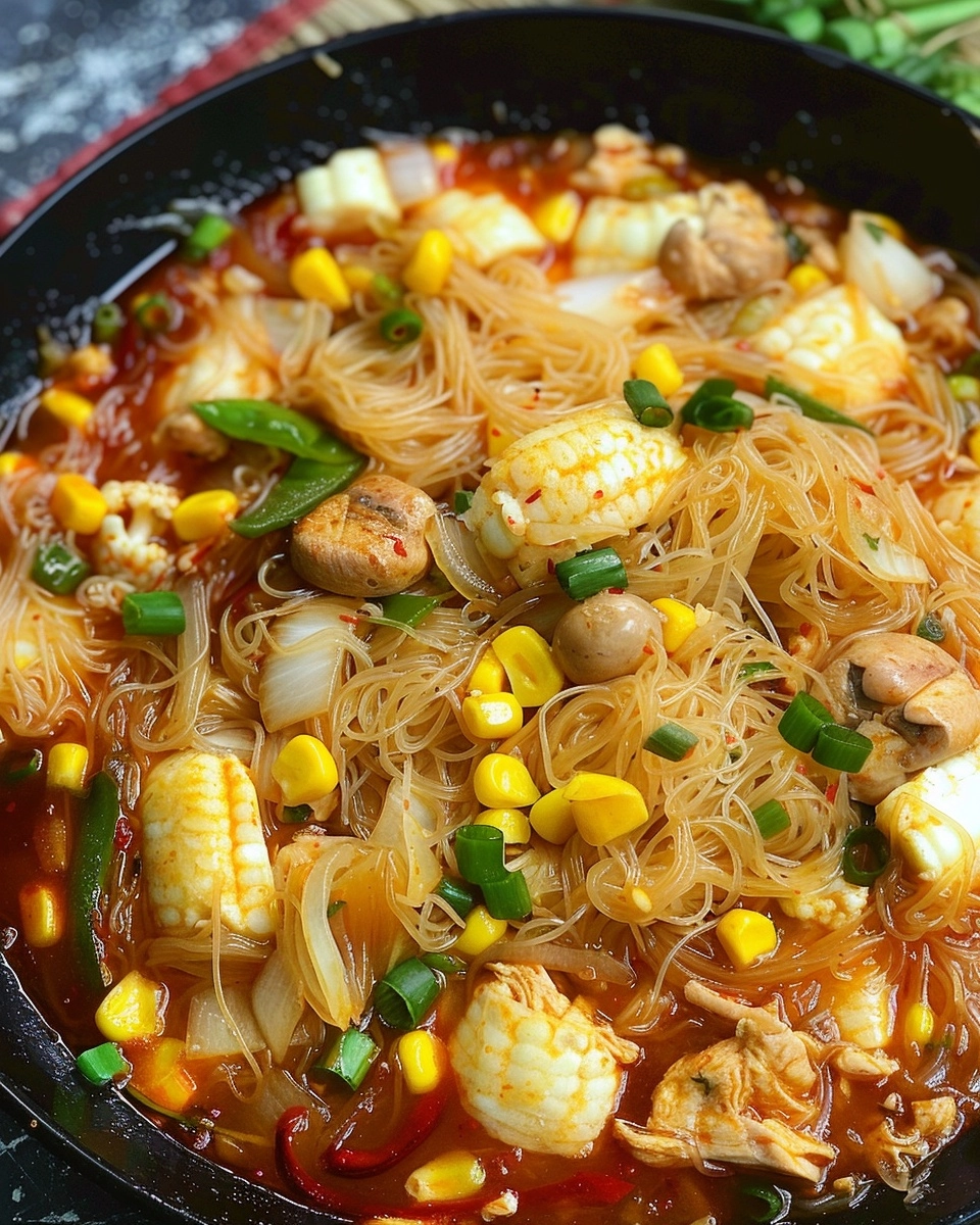 Chicken Sotanghon with Sweet Corn Recipe - Recipe Image
