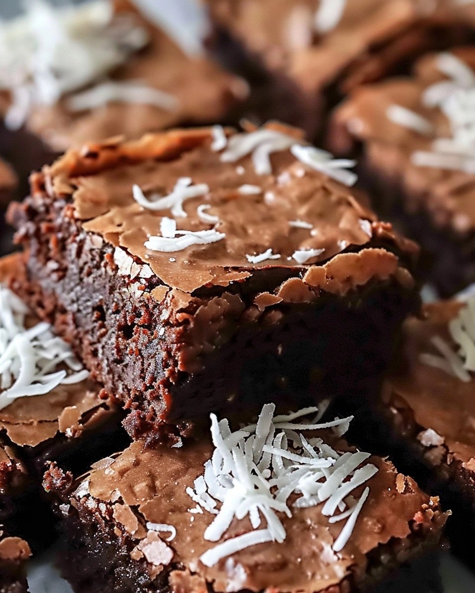 Tropical Coconut Brownies Recipe - Recipe Image