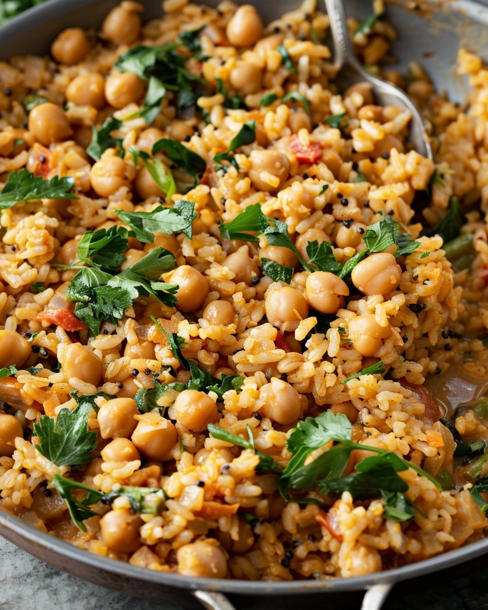 Creamy Chickpeas and Rice Skillet Recipe - Recipe Image