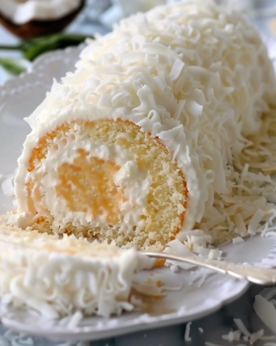 Coconut Cake Roll Recipe - Recipe Image