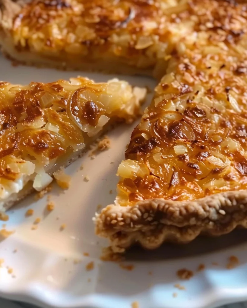 Cheddar & Ritz Cracker Vidalia Onion Pie Recipe