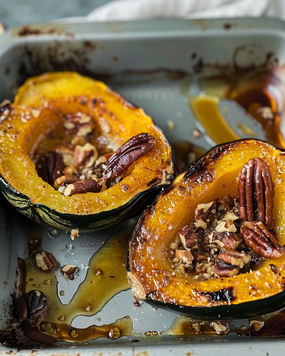 Maple Pecan Roasted Acorn Squash Recipe - Recipe Image