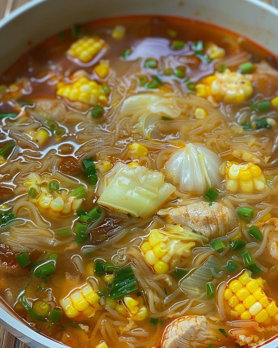 Chicken Sotanghon with Sweet Corn Recipe