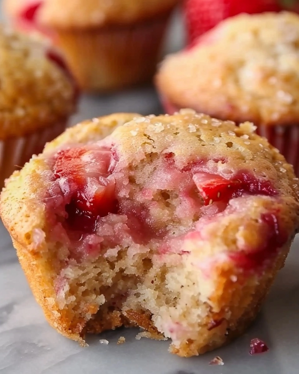 Sourdough Strawberry Muffins Recipe - Recipe Image