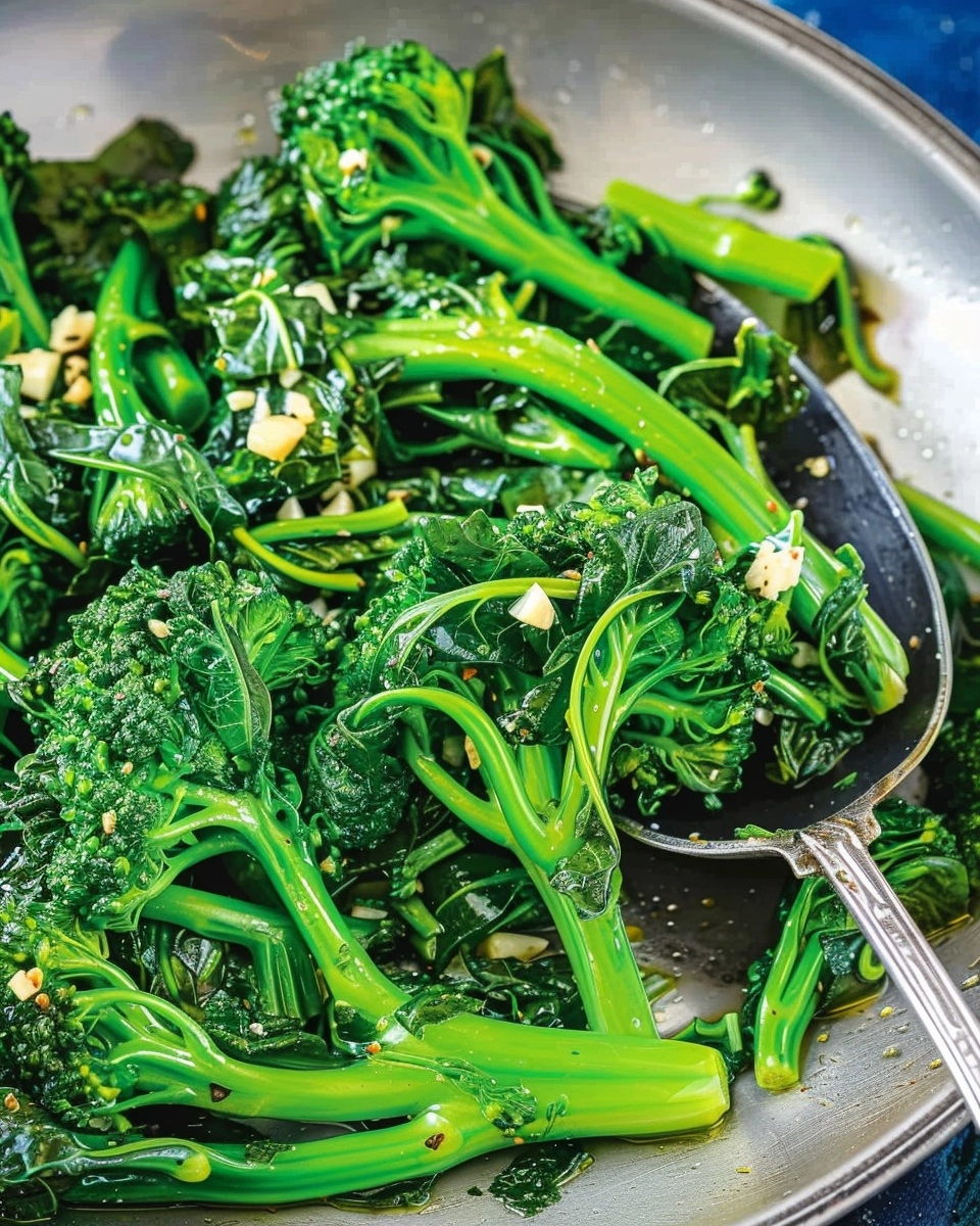 Sauteed Broccoli Rabe with Garlic Recipe - Recipe Image