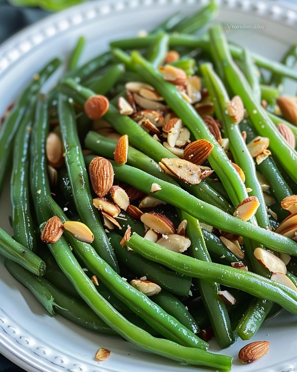 Green Beans with Almonds Recipe - Recipe Image
