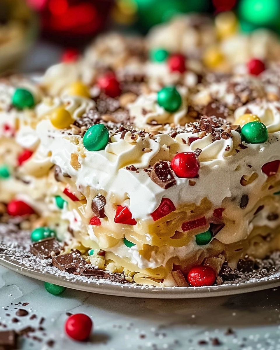No‑Bake Christmas Cookie Lasagna Recipe - Recipe Image