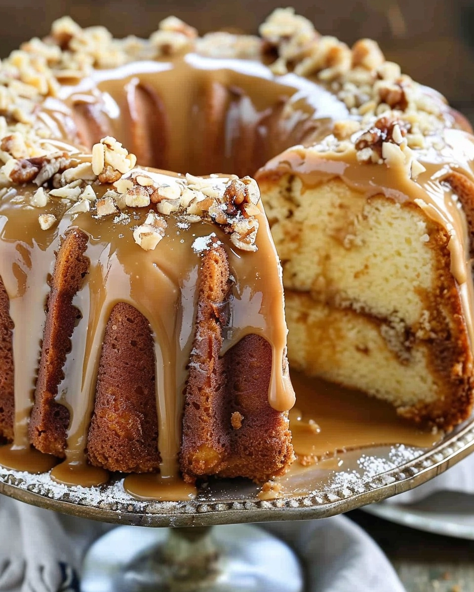 Salted Caramel Kentucky Butter Cake with Bourbon Recipe - Recipe Image