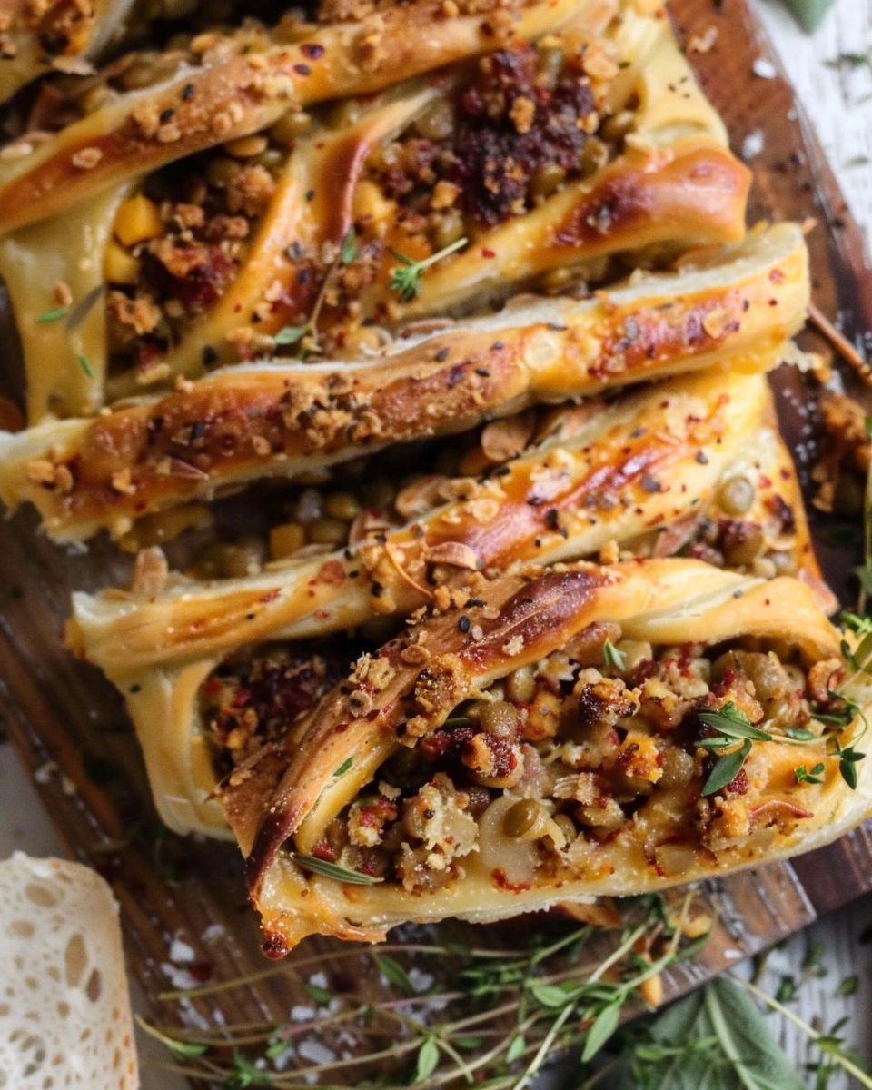 Vegan Thanksgiving Lentil Stromboli Recipe - Recipe Image