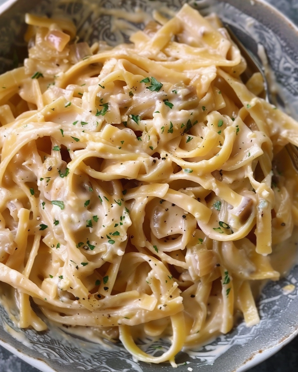 Creamy Caramelized Onion Pasta Recipe - Recipe Image