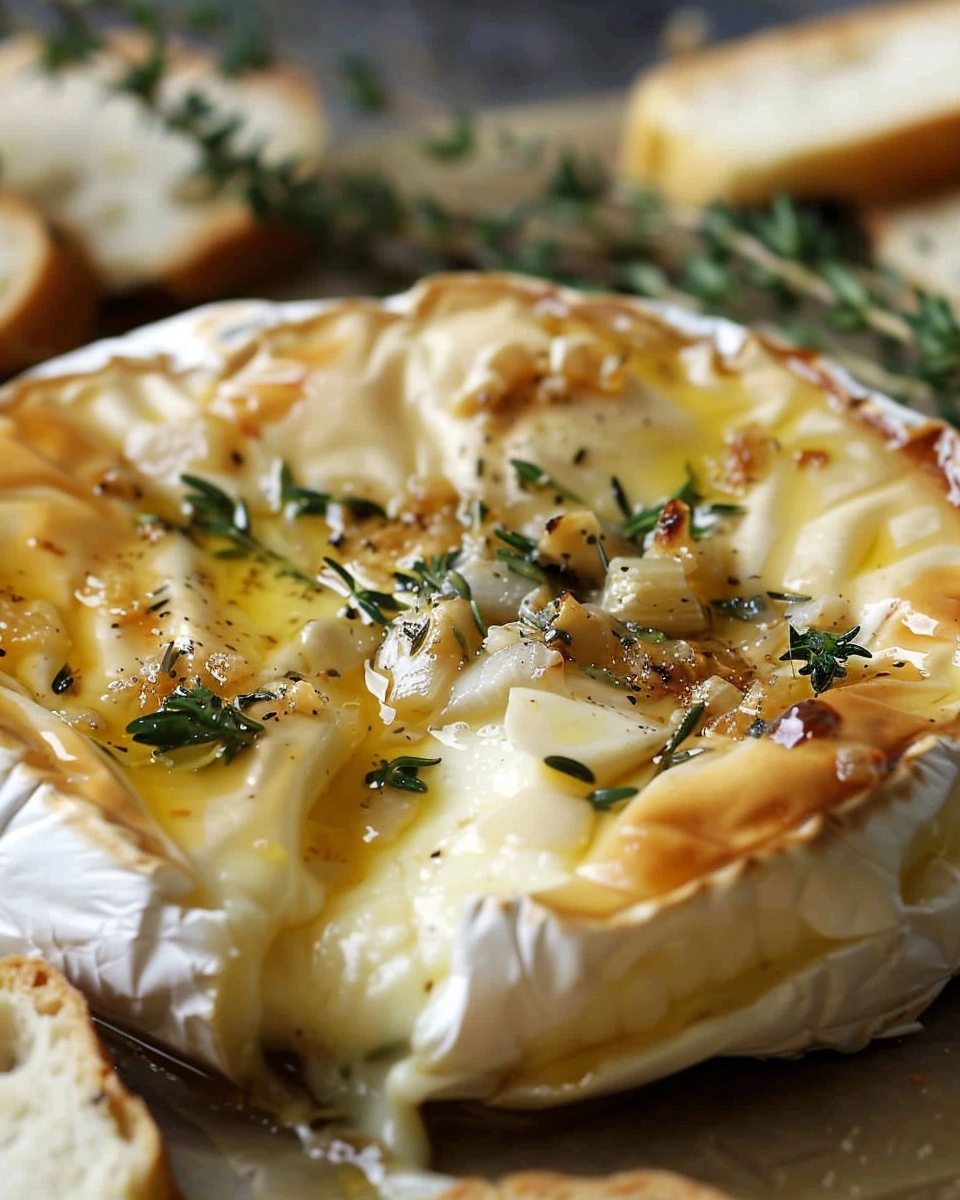 Garlic Baked Brie Recipe - Recipe Image