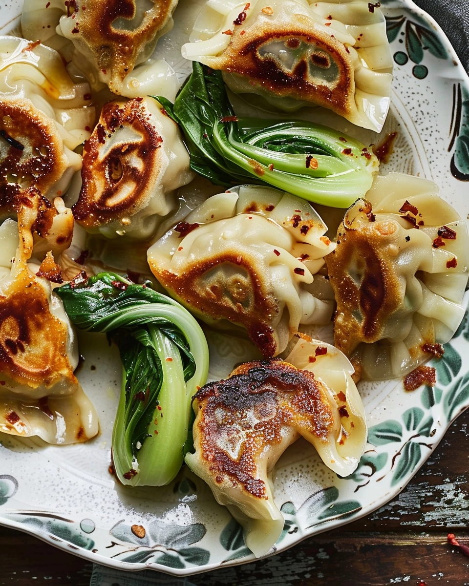 15 Minute Crispy Dumplings with Bok Choy Recipe - Recipe Image