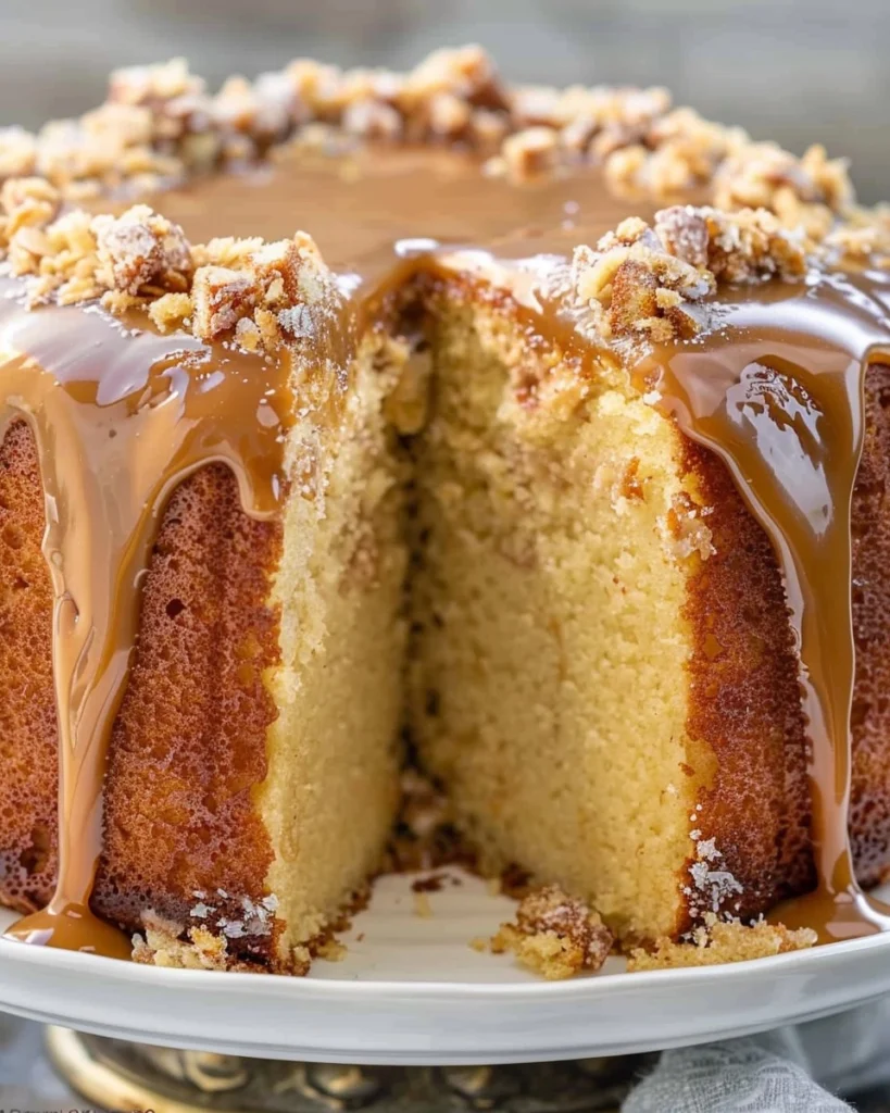 Salted Caramel Kentucky Butter Cake with Bourbon Recipe