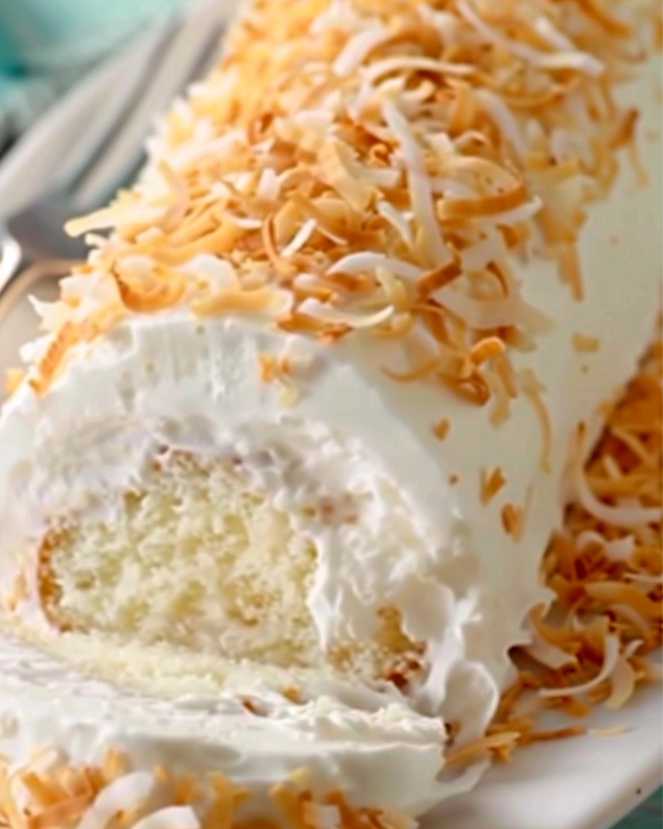 Coconut Cake Roll Recipe - Recipe Image