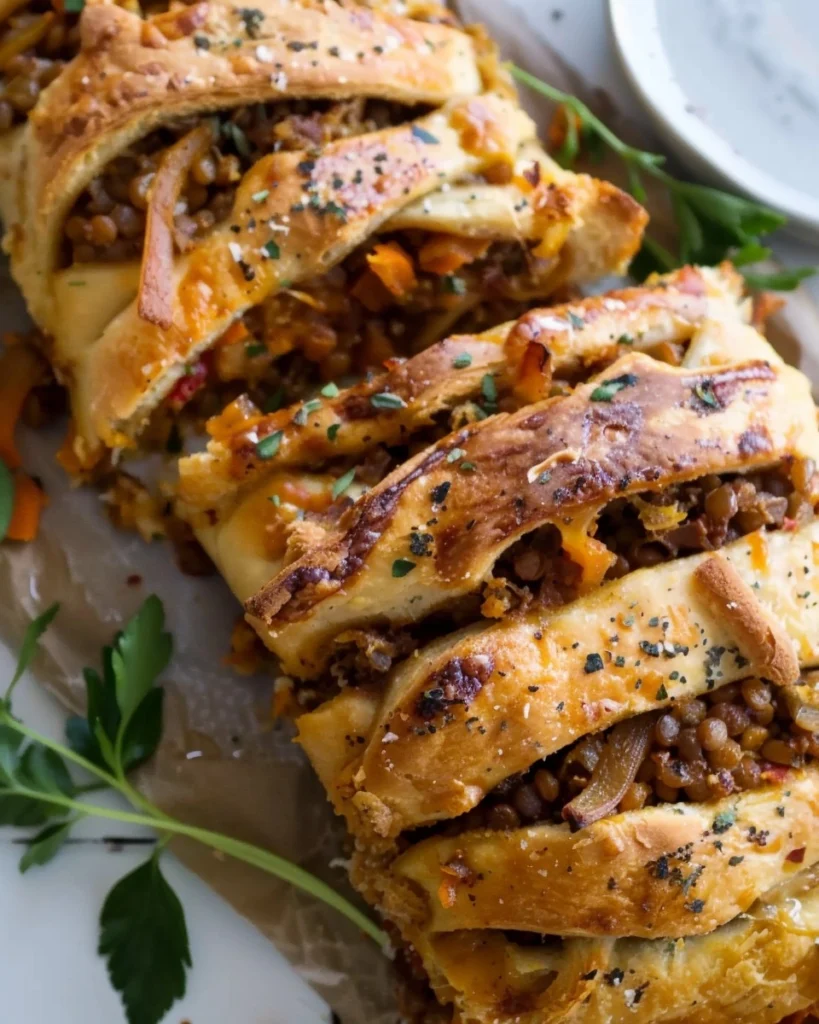 Vegan Thanksgiving Lentil Stromboli Recipe
