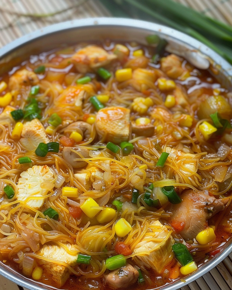 Chicken Sotanghon with Sweet Corn Recipe - Recipe Image