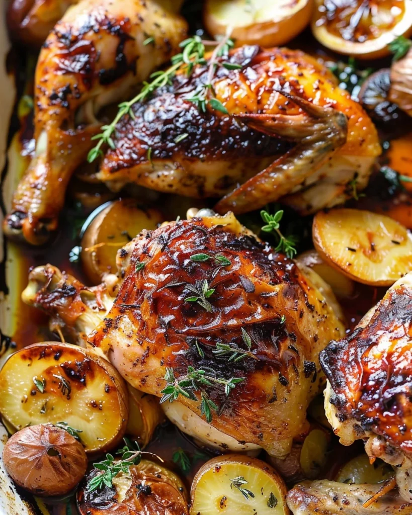 Maple Roasted Chicken with Root Vegetables Recipe