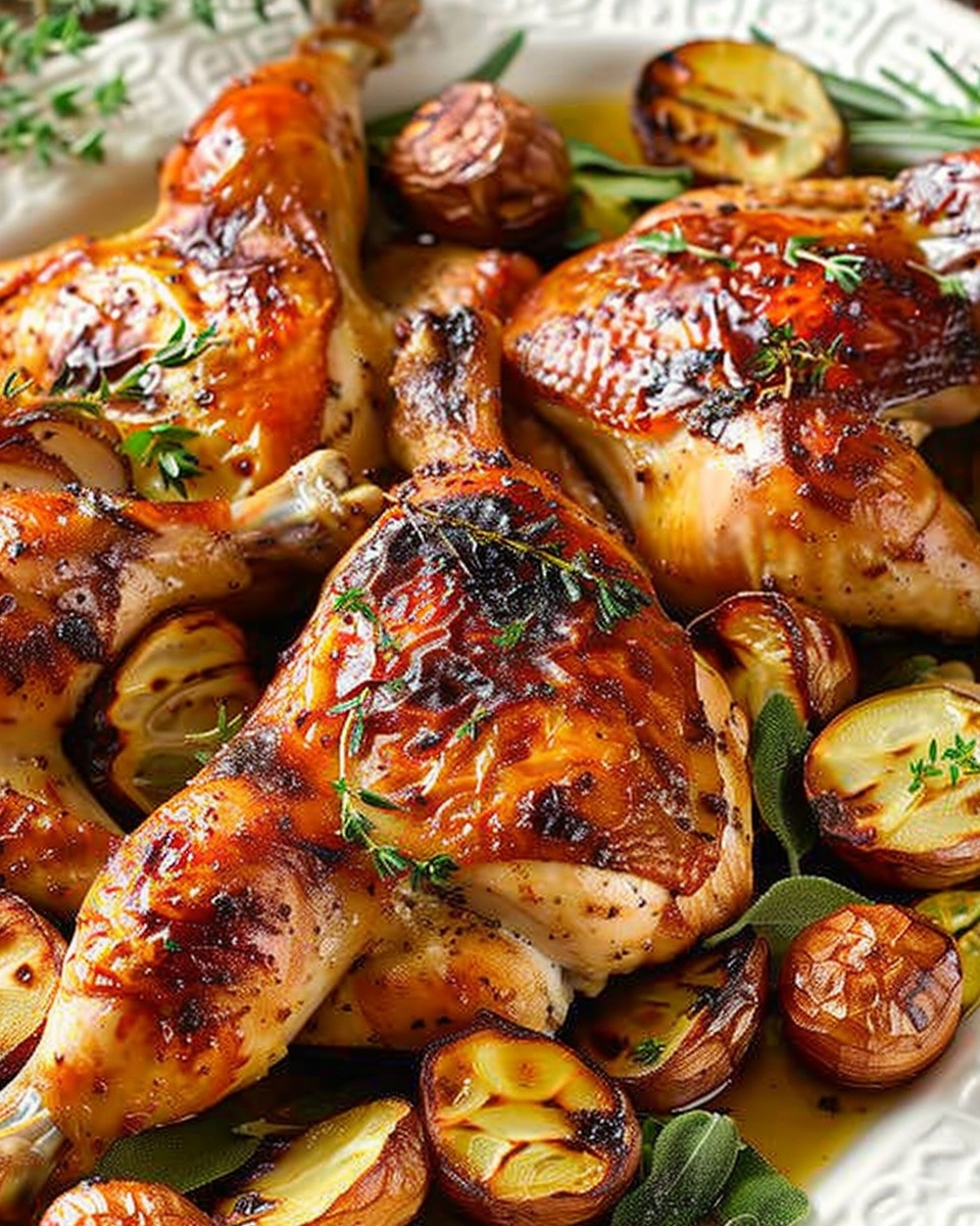 Maple Roasted Chicken with Root Vegetables Recipe - Recipe Image