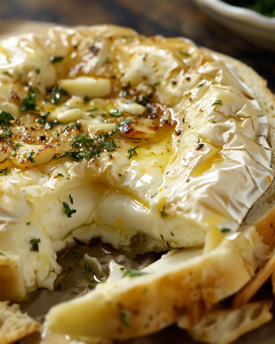Garlic Baked Brie Recipe