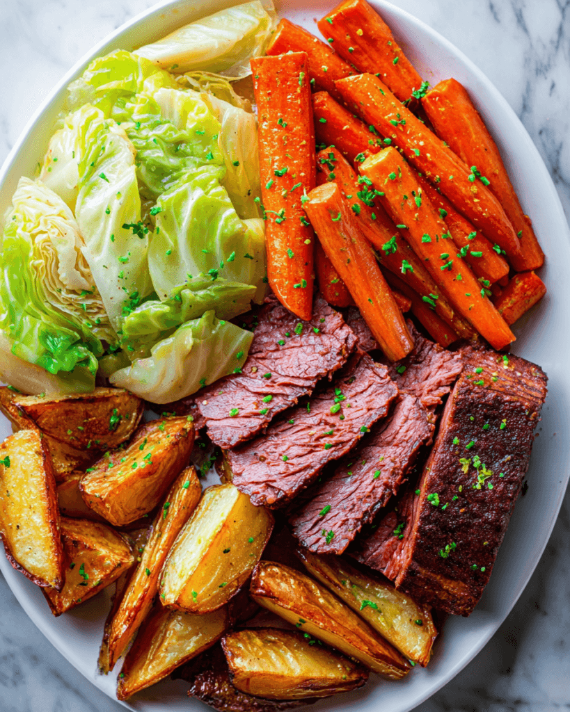 Corned Beef with Cabbage, Carrots, and Potatoes